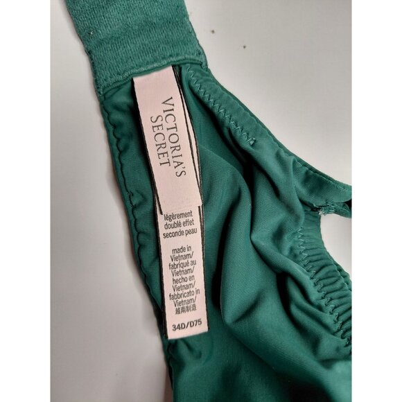 Victorias Secret Push-Up Bra Set 34D Black & Green Adjustable Straps - Picture 10 of 10